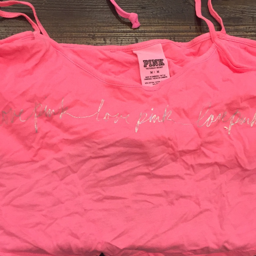 Neon pink Victoria's Secret crop top